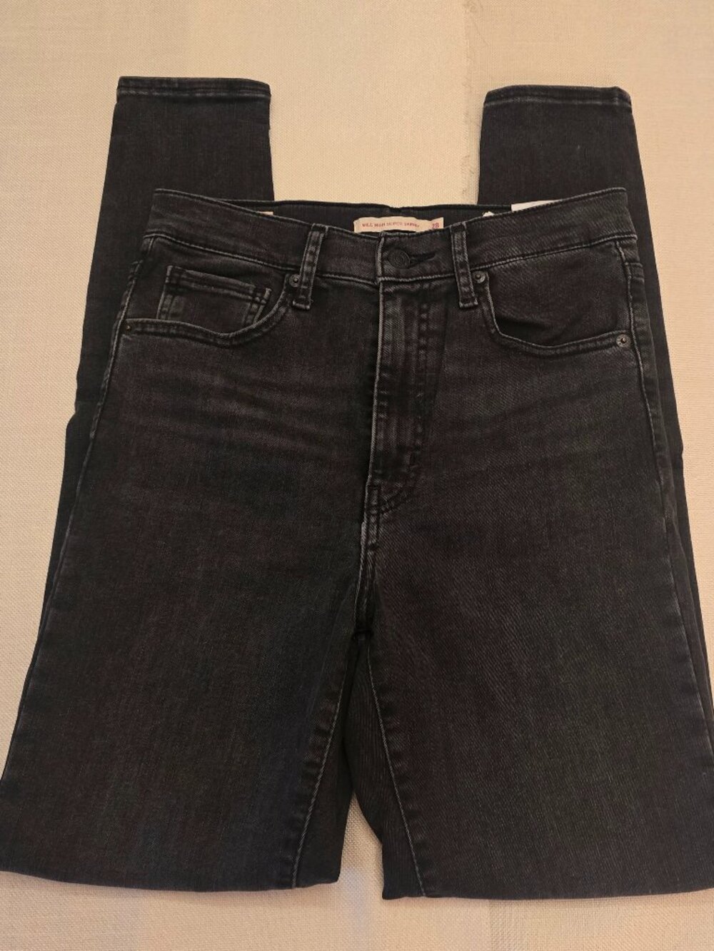 Levis Premium mile high super skinny black jeans